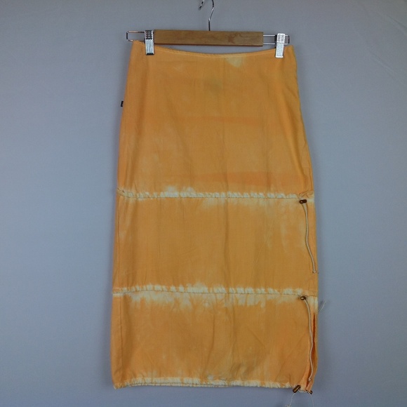Private Circle Skirt Women Junior 5 Orange Tie Dye - Picture 1 of 7